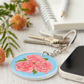 Pink roses sleutelhanger (Voorkant Rechts)