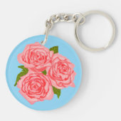 Pink roses sleutelhanger (Achterkant)