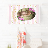 Pink Roses Striped Graduation Spandoek (Insitu)