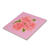 Pink roses tegeltje (Zijkant)