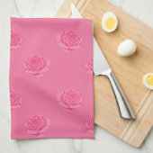Pink roses theedoek (Quarter Fold)