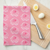 Pink roses theedoek (Quarter Fold)