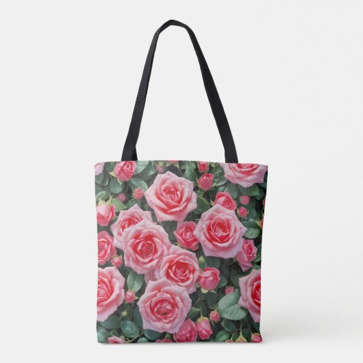 Pink Roses Tote Bag (Achterkant)