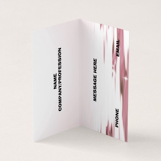 PINK ROSES VISITEKAARTJE (Binnen)