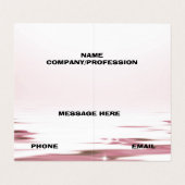 PINK ROSES VISITEKAARTJE (Binnenkant ongevouwen)