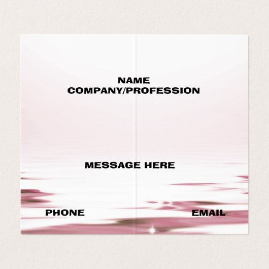 PINK ROSES VISITEKAARTJE (Binnenkant ongevouwen)