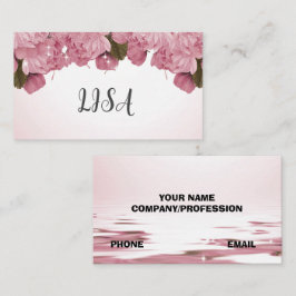 PINK ROSES VISITEKAARTJE