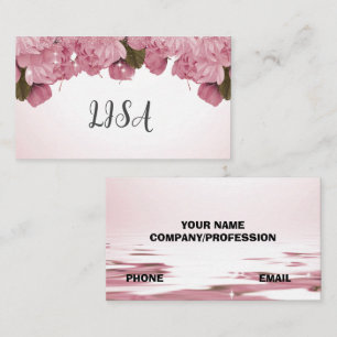 PINK ROSES VISITEKAARTJE