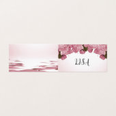 PINK ROSES VISITEKAARTJES (Buitenkant ongevouwen)