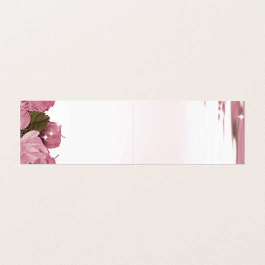 PINK ROSES VISITEKAARTJES (Binnenkant ongevouwen)