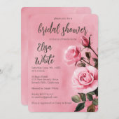 Pink Roses Vrijgezellenfeest CUSTOM Kaart (Voorkant / Achterkant)