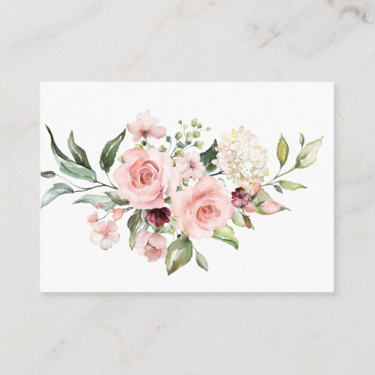 Pink Roses vrijgezellenfeest register met QR-code Informatiekaartje (Achterkant)