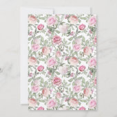 Pink Roses Wat zit er in je tas Vrijgezellenfeest  Kaart (Achterkant)