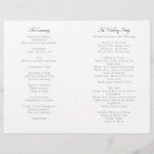 Pink Roses Wedding Ceremony Folded Program Sample (Achterkant)