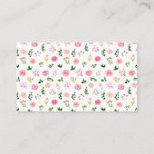 Pink Roses with Foliage Birthday A Note On Gifts Informatiekaartje (Achterkant)