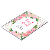 Pink Roses with Foliage Birthday Guest Book Notitieboek (Linkerzijde)