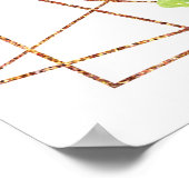 Pink Roses with Foliage Wedding Welcome Sign Poster (Hoek)