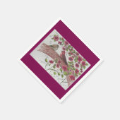 Pink Rosie Finches Napkins Servet (Hoek)