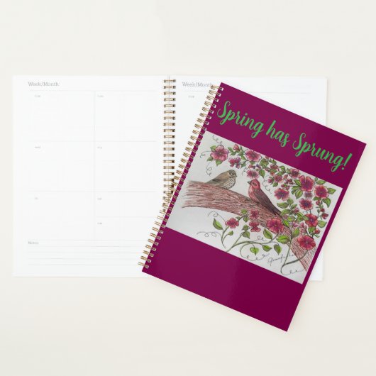 Pink Rosie Finches Planner (Display)