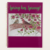 Pink Rosie Finches Planner (Voorkant)