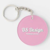 Pink Round Keychain (Voorkant)