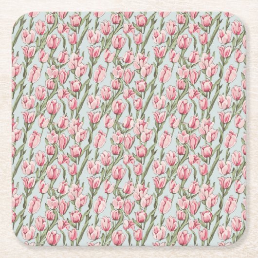 Pink Row Serenity Kartonnen Onderzetters (Voorkant)