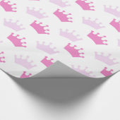 Pink Royal Crowns Fairytale Princess Party Cadeaupapier (Hoek)