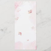 Pink Royal Princess Castle Unicorn 4th Birthday  Menu (Achterkant)