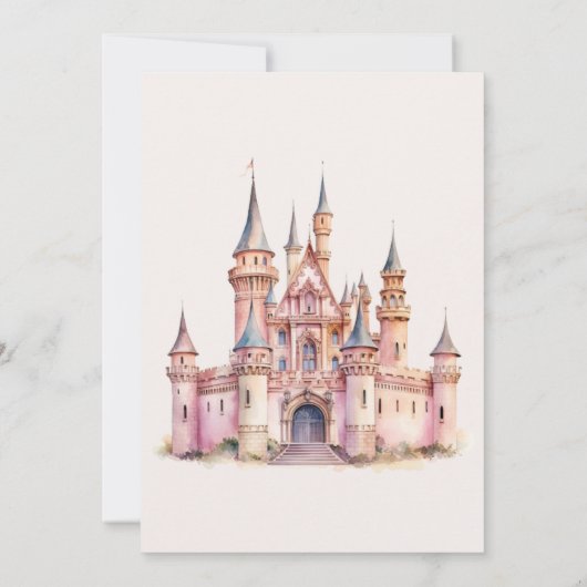 Pink Royal | Prinses Verjaardag Kaart (Achterkant)