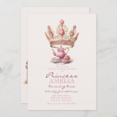 Pink Royal | Prinses Verjaardag Kaart (Voorkant / Achterkant)