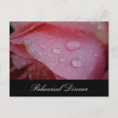 Pink roze roze petal bruiloft uitnodiging (Voorkant)