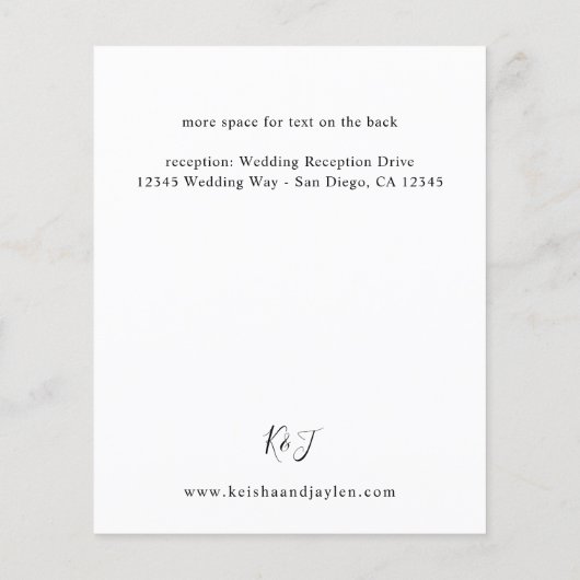 Pink & roze roze roze kleur - Gegevens Flyer (Achterkant)