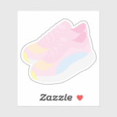 Pink Running Shoes Sticker (Vel)