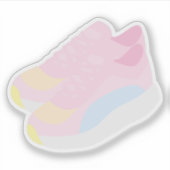 Pink Running Shoes Sticker (Voorkant)