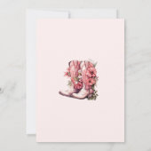 Pink Rustic Boho Western Charra Theme Quinceanera Kaart (Achterkant)