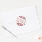 Pink Rustic Boho Western Charra Theme Quinceanera Ronde Sticker (Envelop)