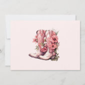 Pink Rustic Boho Western Charra Theme Quinceanera Save The Date (Achterkant)