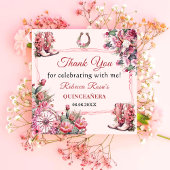 Pink Rustic Boho Western Charra Theme Quinceanera Servet