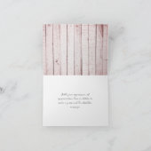 Pink Rustic Monogram Weddenschap Bedankt (Binnen)