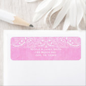 Pink Rustic Paisley Country Western Weddenschap Etiket (Insitu)