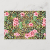 Pink Rustic Wild Safari Animals Baby Shower Detail Informatiekaartje (Achterkant)