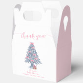 Pink Rustic Winter Bow Christmas Tree Baby Shower  Bedankdoosjes (Open)