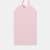 Pink Rustic Winter Bow Christmas Tree Baby Shower  Cadeaulabel (Achterkant)