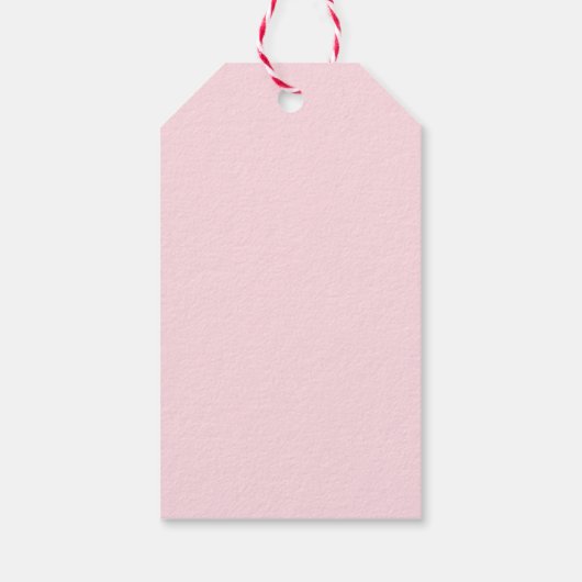 Pink Rustic Winter Bow Christmas Tree Baby Shower  Cadeaulabel (Achterkant)