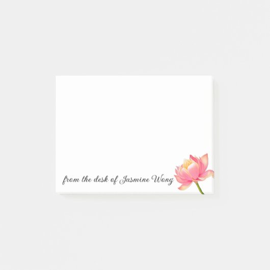 Pink Sacred Lotus persoonlijk Post-it® Notes (Voorkant)