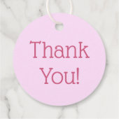 Pink Safari Leopard Baby shower Dank u wel Bedankjes Labels (Achterkant)