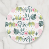 Pink Safari Party Animal Birthday Bedankjes Labels (Achterkant)