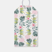 Pink Safari Party Animal Birthday Cadeaulabel (Achterkant)