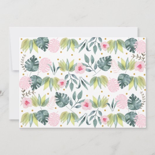 Pink Safari Two Wild Birthday Kaart (Achterkant)