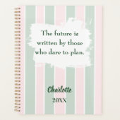Pink sage green inspirational quote writing 2026 planner (Voorkant)